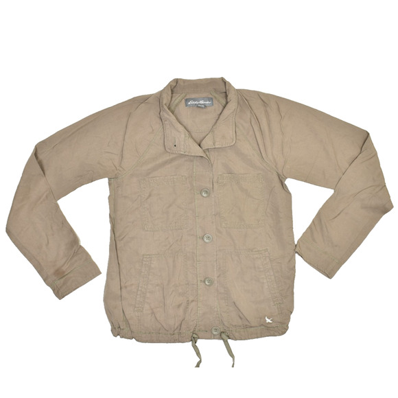 Eddie Bauer Womens Regular Size XS Tencel Lyocell Jacket Coat Tan - Picture 1 of 8